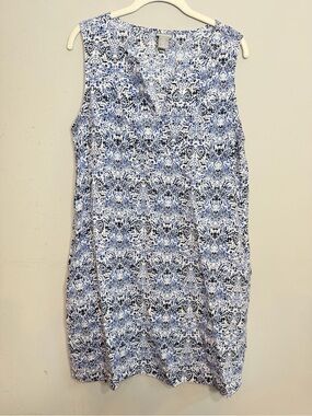 Kenar 100% linen shift sheath dress with pockets size medium
